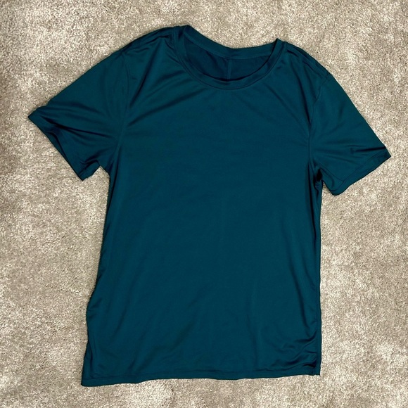 Teal T-Shirt Short Sleeve Active Crew Neck Basic Tee EUC Women's S Activewear - Picture 3 of 3